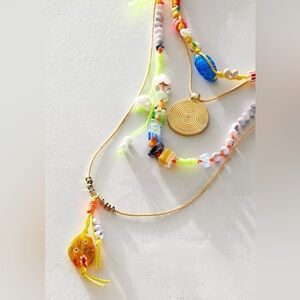 NWT Free People My Magic Layered Necklace Gold